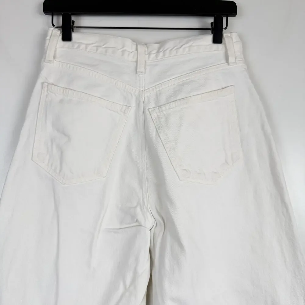 AGOLDE Baggy Low Slung Jeans Women White 28L $238 - 27 27W